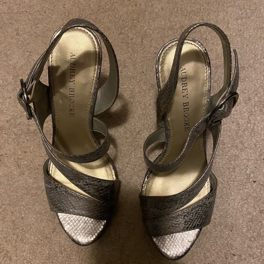 Silver dress heels
